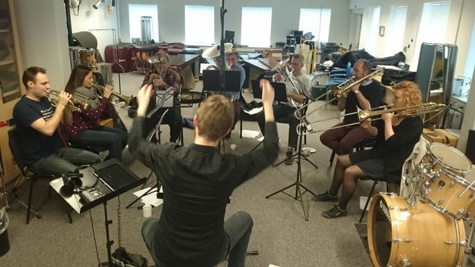 Prøve fra indspilning til filmen